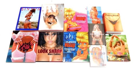 Glamour art books, including Hi-Gloss Dolls., and Edfox., Playboy's Little Annie Fanny DVD Girls of Hedonism, Rated 18., together with Pussy Book and Pussy Power III. (a quantity)