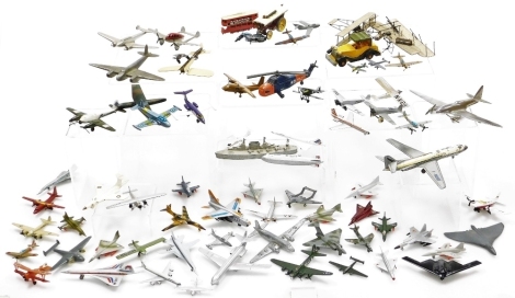 A group of diecast airplane models, to include models by Playart, Diecast and others, together with a group of other modern air crafts. (a quantity)