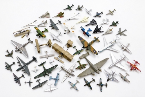 A group of diecast airplane models, to include Dinky toys and Corgi's, unboxed examples, etc. (a quantity)