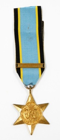 A WWII Air Crew Europe star, with Atlantic clasp.