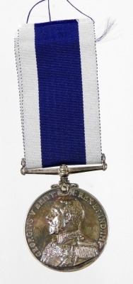 A George V Royal Naval Long Service and Good Conduct medal, inscribed to 285675, Harry Gamblin STO. PO, Hns Helca.