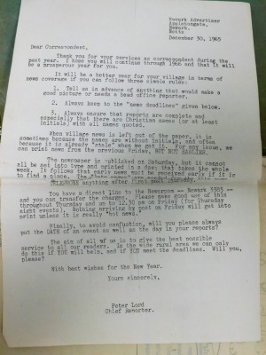 A signed copy of The Ashley File for Dessert rabbit, named with Peter Lord from February 1959-July 1960, including correspondence with local papers, pencil signed copy of the manuscript to Dessert Rabbit from Peter Lord dates 1st June 1969. - 2