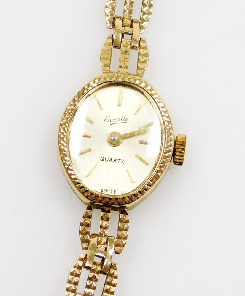 Everite ladies 9ct gold watch hotsell