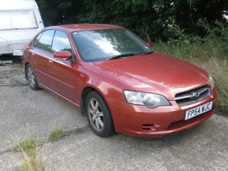 A Subaru Legacy, registration FP54 WJC, 62,609 miles, vehicle starts and has been run around the yard. Sold as seen no V5.