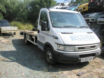 An Iveco recovery truck, registration FJ56 VHK, with YETI wince, 140,510 miles. Engine has been running but not been moved. Sold as seen, no V5.