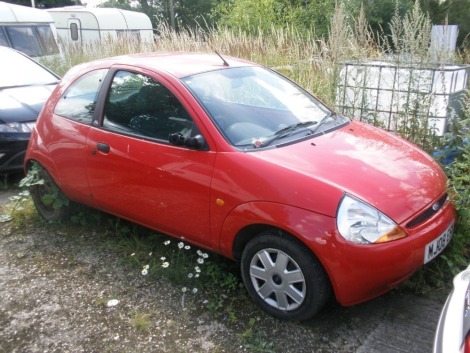 A Ford KA Style, registration no. MJ08 ESN, 57,684 miles. Engine starts and runs but has not been moved. Sold as seen, no V5.