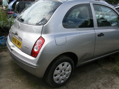 A Nissan Micra Initia, registration ND56 DMV, no keys or V5 found. We have not had this vehicle running. - 2