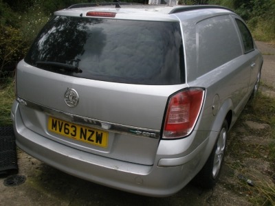 A Vauxhall Astra Sportive van 1.7 CDTI, registration MV63 NZW. The head has been removed from the engine. Sold as seen, no V5. - 2