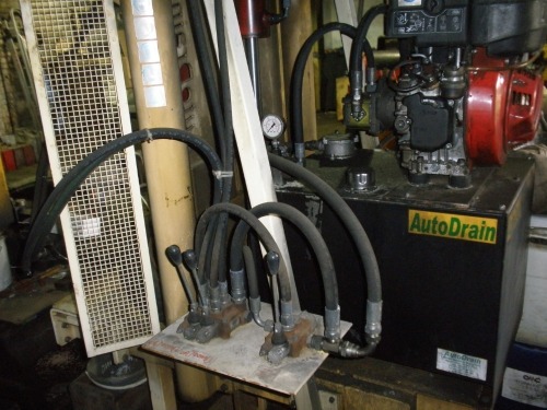 An Autodrain hydraulic press.