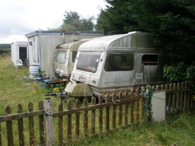 Three caravans, being a Perle Marauder and two others.