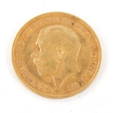 A George V half gold sovereign, dated 1911.