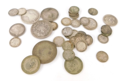 A quantity of Victorian and later mainly silver coins.