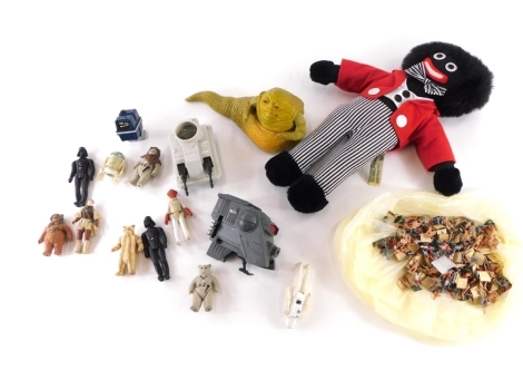 A group of toys and collectors figures, to include miniature soldiers, Star Wars figures to include Jabba The Hut, Ewochs, Admiral Axar, Stormtroopers, Darth Vader, R2D2 and various others, and a House of Valentina Robertson's figure. (a quantity)