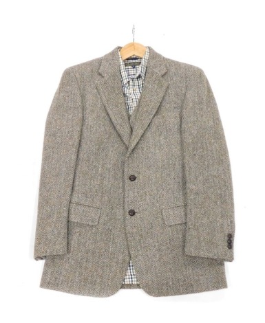 A gentleman's Harris tweed jacket, Anniversary Limited edition 2010, size to fit chest 36 regular, and a P.G.Field checked shirt, size small.