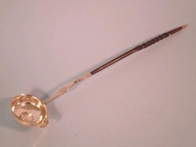 An 18thC silver ladle