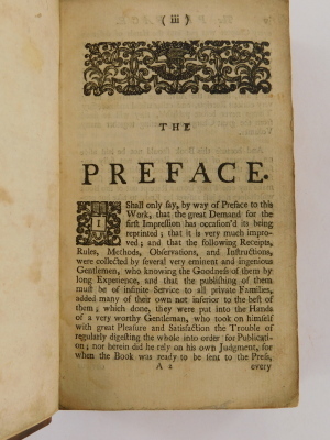 Vade mecum.- THE COMPLETE FAMILY PIECE AND COUNTRY GENTLEMAN AND FARMER'S BEST GUIDE, third edition, title soiled, later calf, 8vo, C. Rivington, 1741 - 6