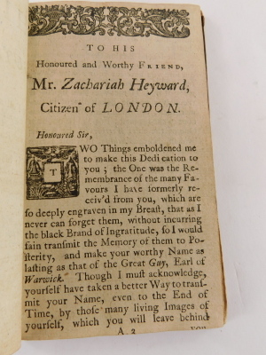 THE NOBLE AND RENOWNED HISTORY OF GUY EARL OF WARWICK tenth edition, woodcut frontispiece and plates, Warwick Castle bookplate, later half-calf over boards, 1759 - 5