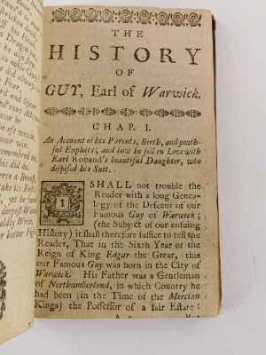 THE NOBLE AND RENOWNED HISTORY OF GUY EARL OF WARWICK tenth edition, woodcut frontispiece and plates, Warwick Castle bookplate, later half-calf over boards, 1759 - 7