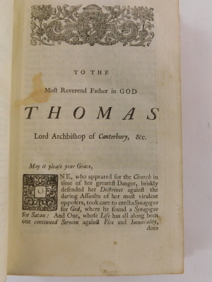 Gordon (Patrick) Senex (John, cartographer.) GEOGRAPHY ANATOMIZ'D OR THE GEOGRAPHICAL GRAMMAR... thirteenth edition, title in red and black, half-title, imprimatur leaf, ?17 folding engraved maps, contemporary ink and later ownership inscriptions on half- - 7