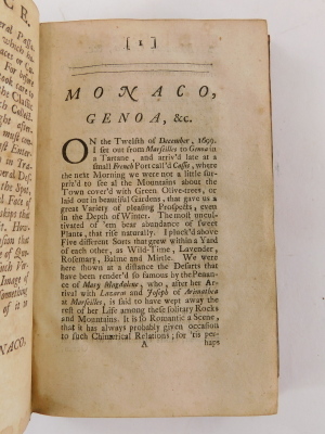 Addison (Joseph). REMARKS ON SEVERAL PARTS OF ITALY IN THE YEARS 1701, 1702 & 1703 engraved maps and plates, loose contemporary hand-written notes enclosed, 8vo, H. Scheurleer, Hague, 1718 - 7