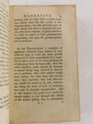 Pemberton (H.). THE DISPENSATORY OF THE ROYAL COLLEGE OF PHYSICIANS, LONDON, J. Nourse 1760 - 7