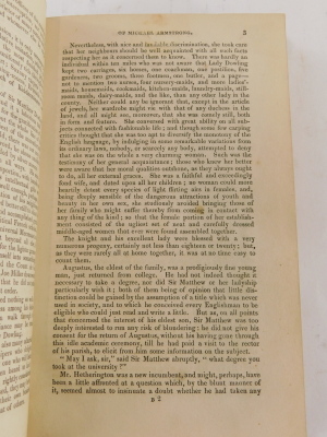 Trollope (Frances). THE LIFE AND ADVENTURES OF MICHAEL ARMSTRONG THE FACTORY BOY, FIRSTE DITION IN BOOK FORM, engraved frontispiece, bookplate of Percival F. Hinton, contemporary calf, rubbed, 1840 - 8