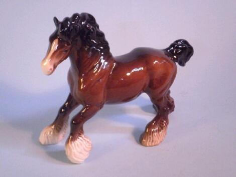 Beswick. A cantering shire horse