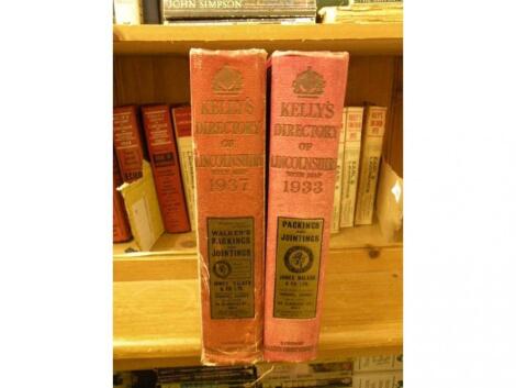 Two Kellys directories of Lincolnshire for 1933 and 1937