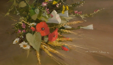 Vernon de Beauvoir Ward (1905-1985). Summer harvest, oil on canvas, signed and titled verso, 31.5cm x 59.5cm.