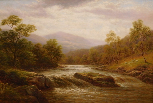 William Mellor (1851-1931). On the Wharfe nr Bolton Woods, On the Llugwy, North Wales, oil on canvas - pair, signed, titled on mount, 40cm x 60cm (2).