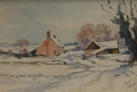 Jason Partner (1922-2005). Winter (Nr North Walsham), watercolour, signed, titled and dated 1981 verso, 9.5cm x 14.5cm.