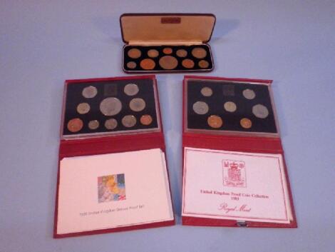 United Kingdom deluxe proof coin set - 1985