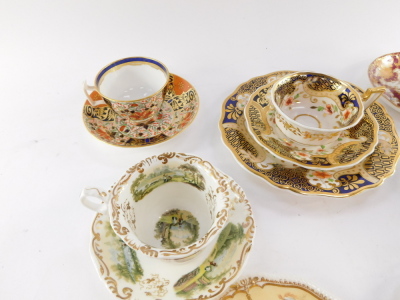 A Ridgway's early 19thC porcelain trio, and six cups and saucers, comprising Ridgway., Yates., Alcock., Stephenson & Hancock Derby., and Coalport. - 4