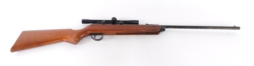 A BSA Meteor .22 air rifle, with gun sight.