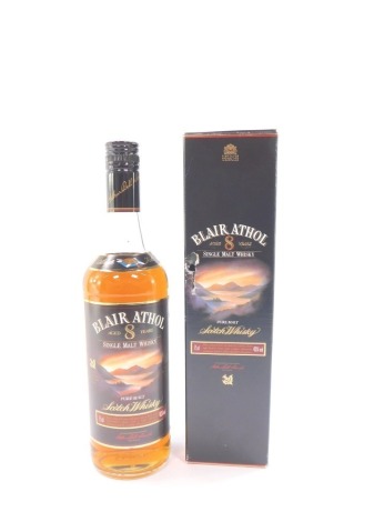 A bottle of Arthur Bell & Sons Blair Athol 8 year old single malt whisky, boxed.