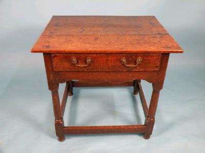 An 18thC oak side table