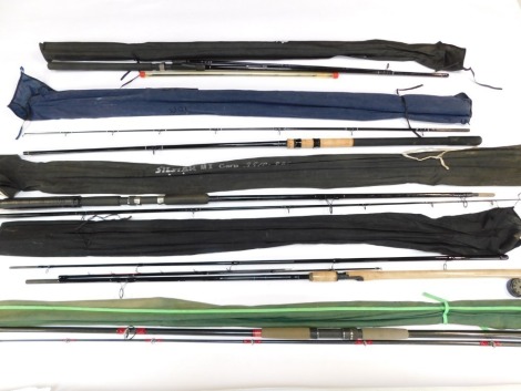 Fishing rods, include Leeda, Concept X, Silstar, Advanti Oxygen and other carp rods. (5)