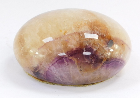 A Blue John paperweight, 8cm diameter.