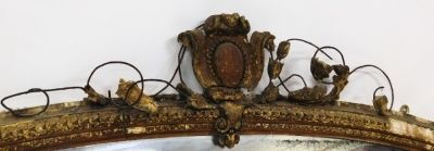 A Victorian gilt gesso overmantel mirror, 159cm high, 138cm wide. (AF) - 3