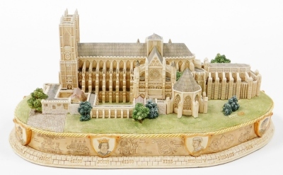 A Lilliput Lane Britain's Heritage Series Westminster Abbey model, code number 1,2285, dated 2000, with certificate, 30cm wide. - 3