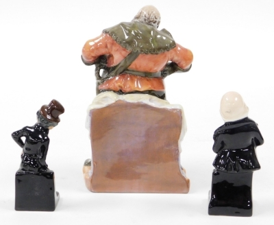 Three Royal Doulton figures, to include Falstaff HN2054 17cm high, Micawber 10cm high and Jingle 9½cm high. (3) - 2