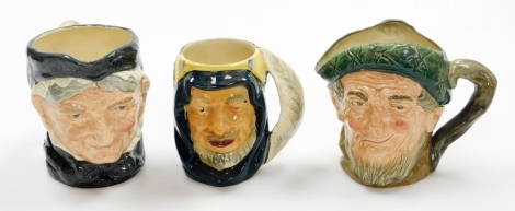 Three Royal Doulton large Character jugs, to include Auld Mac, Staffordshire Sheikk and a Royal Doulton Granny D5521. (3)