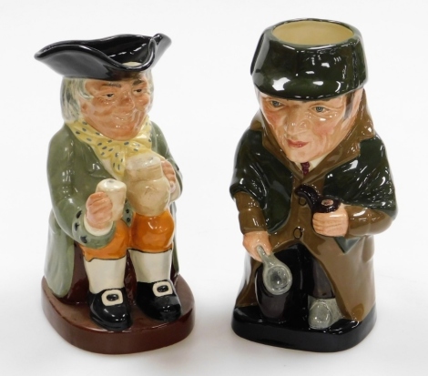 Two Royal Doulton tall character jugs, to include Happy John and Sherlock Holmes D6661. (2)