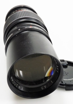 A group of camera equipment, to include a Pentax Optio S5I, Kodak box camera, a Keystone Electric Eye K-4C, a Carina Computer, a Nomo Cosmic Symbol and a Praktica Prinz Galaxy 1-4.5 lens. - 4
