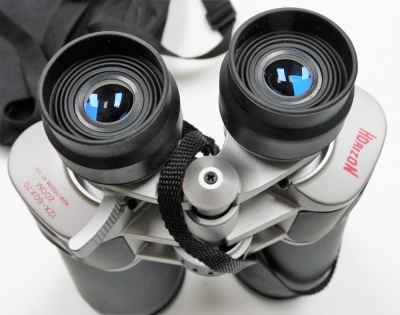 A cased set of Horizon 12X-60x70 binoculars. - 2