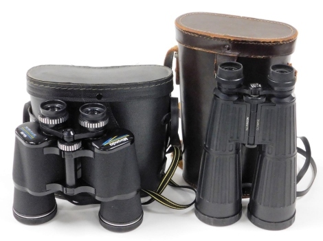 Two cased sets of binoculars, to include Miranda 10x50 binoculars and Pilkington Olympic 8x56 field binoculars, cased.