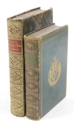 Two antiquarian books, comprising James Lee A Introduction to The Science of Botany, dated 1810, in marbled and leather gilt tooled binding, and Rev J G Wood MA Natural History 17th Edition, with marbled interior and green leather and gilt tooled binding