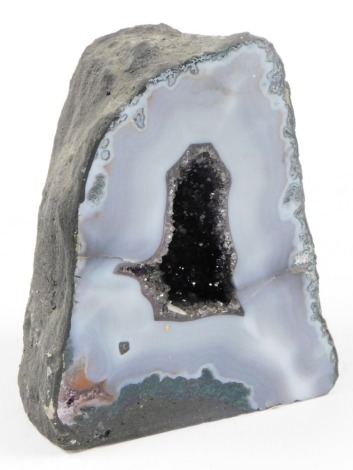 An amethyst geode, 18cm high.