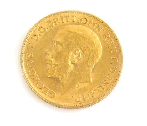 A George V full gold sovereign, 1912.