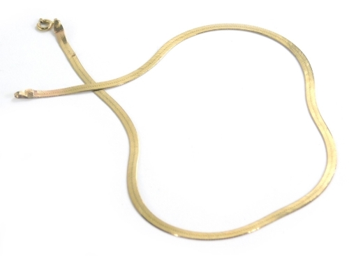 A 9ct gold snake chain, 40cm long, 4.7g. (AF)